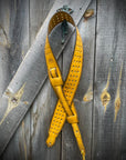 Vintage BP leather guitar strap in Burnt Thistle