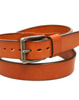 WORKER MAGNUM English bridle leather belt in tan, laid flat
