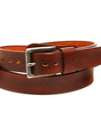 WORKER MAGNUM English bridle leather belt in red brown, back