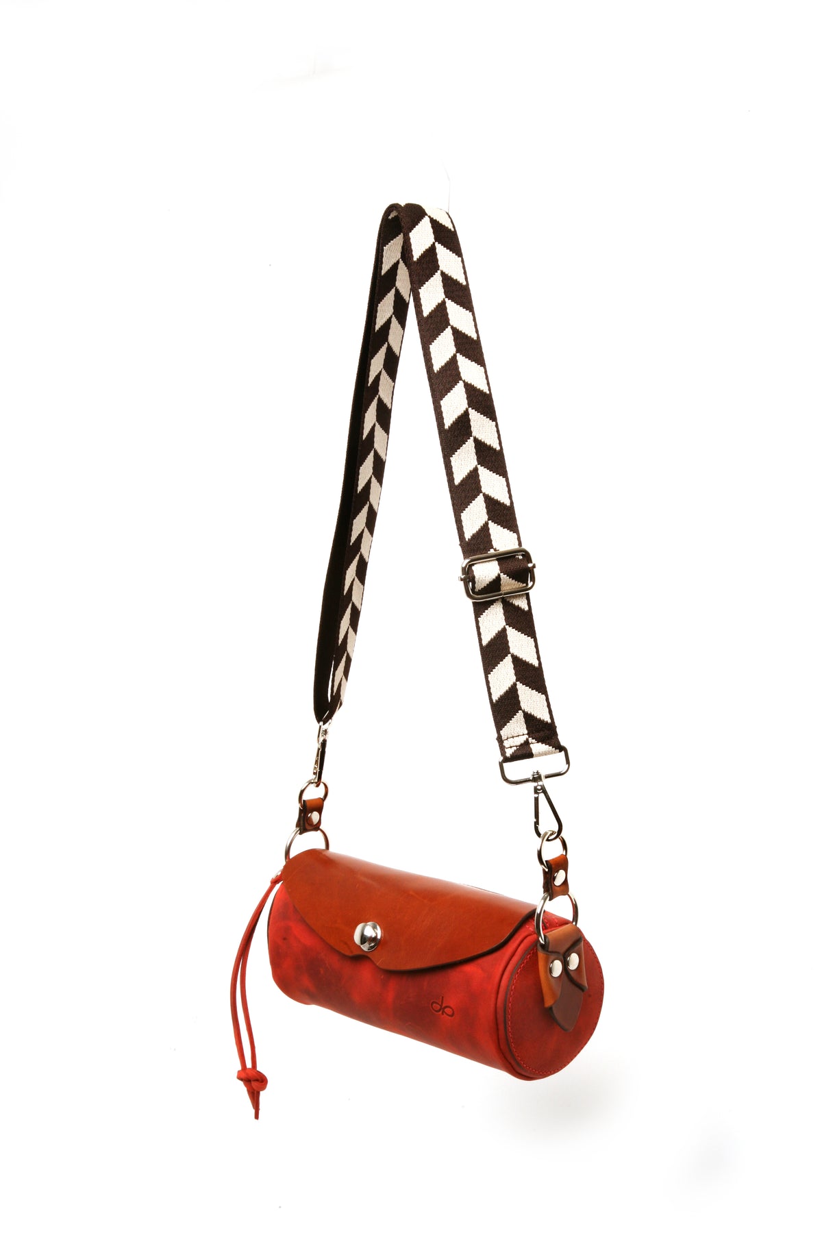 RUI roll bag in English bridle leather, strap detail