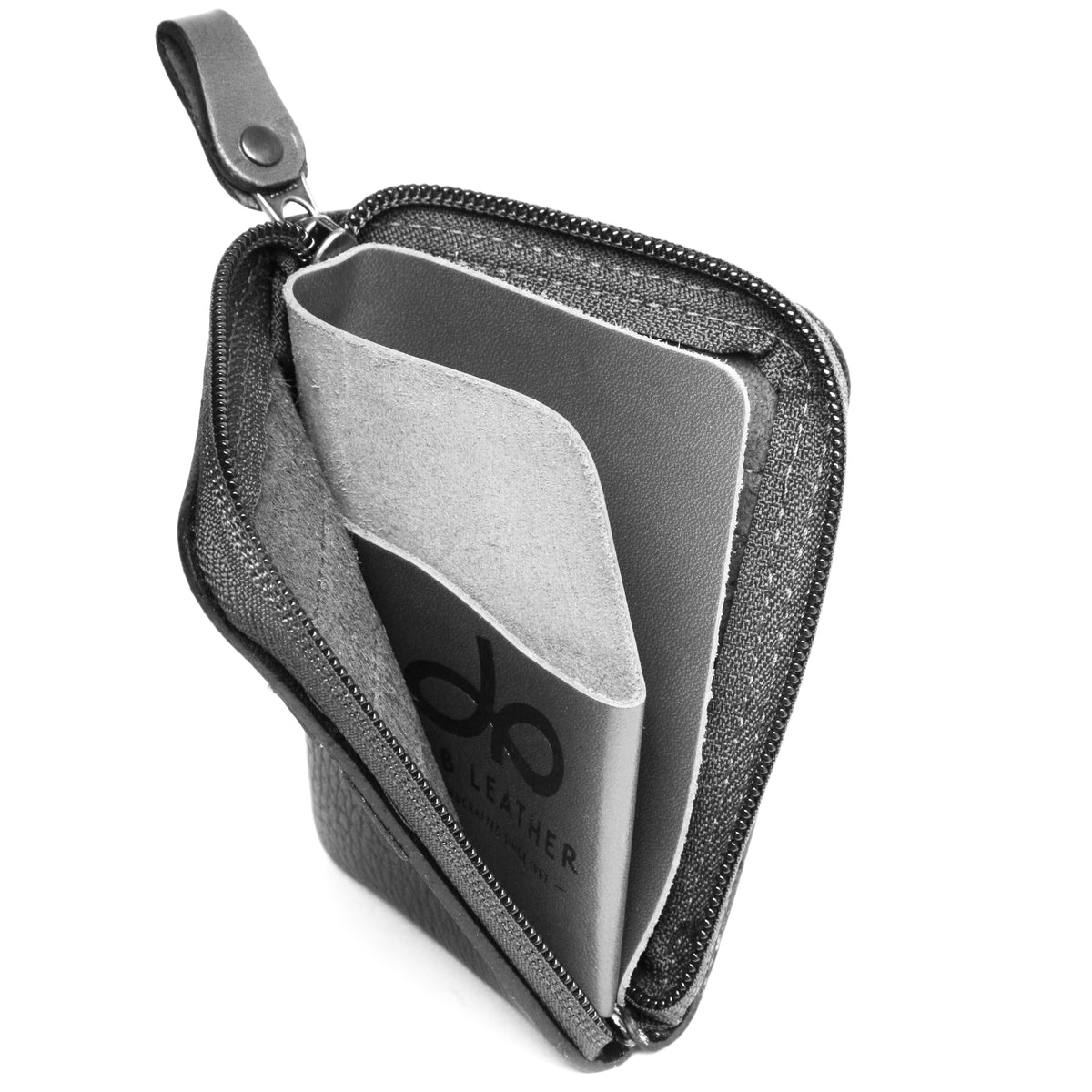 ZIP wallet LTD. Edition with 6 card RFID case in full-grain leather, back view