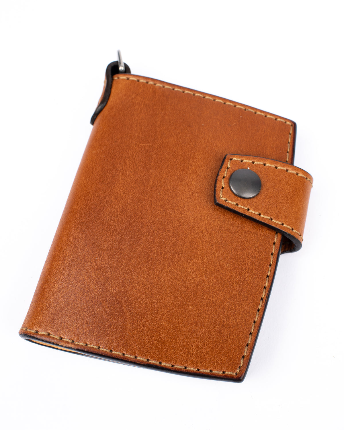 YANAGI snap leather wallet with lanyard