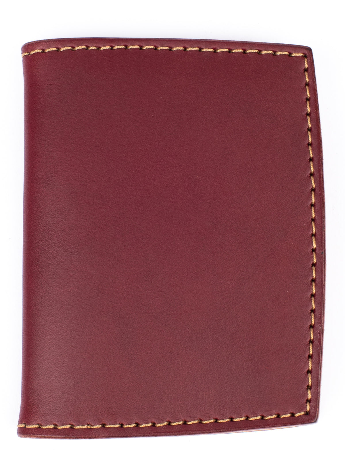 Yanagi wallet in vegetable-tanned leather, detail view