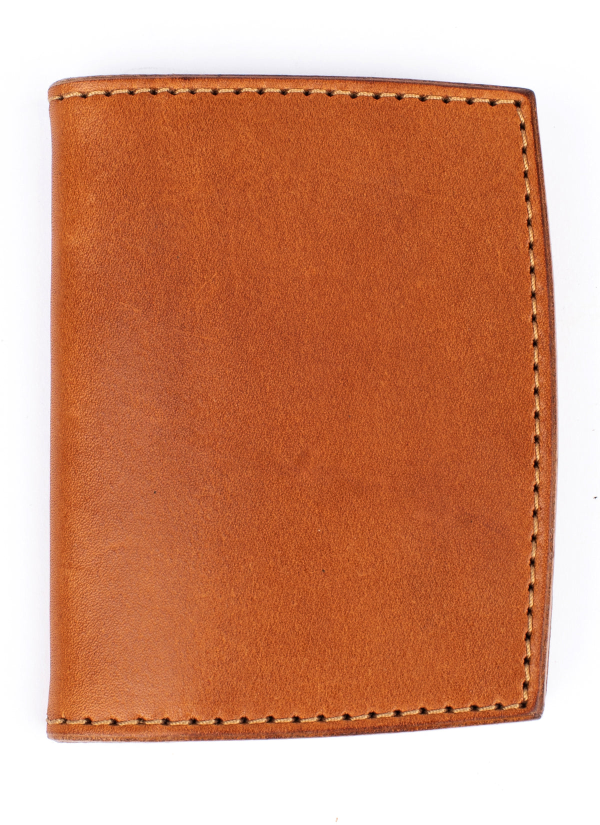 Yanagi wallet in vegetable-tanned leather, back view