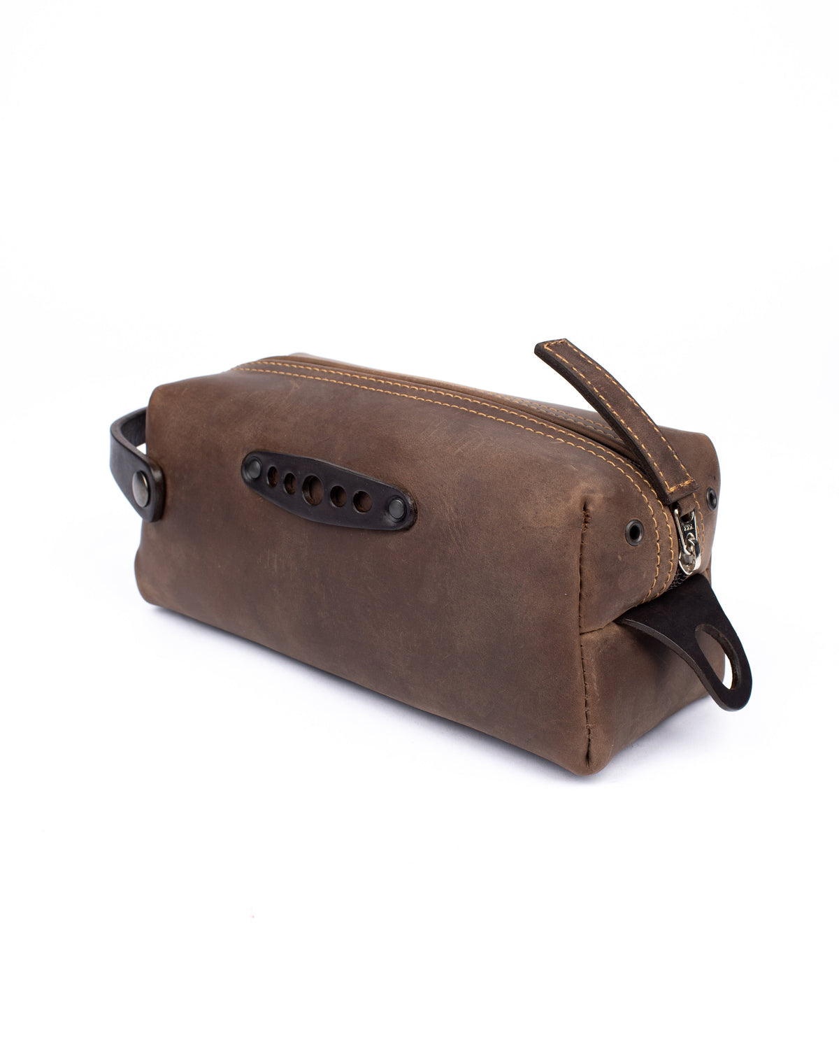 Scout Dopp Kit Brown Crazy Horse & Dark Brown detail