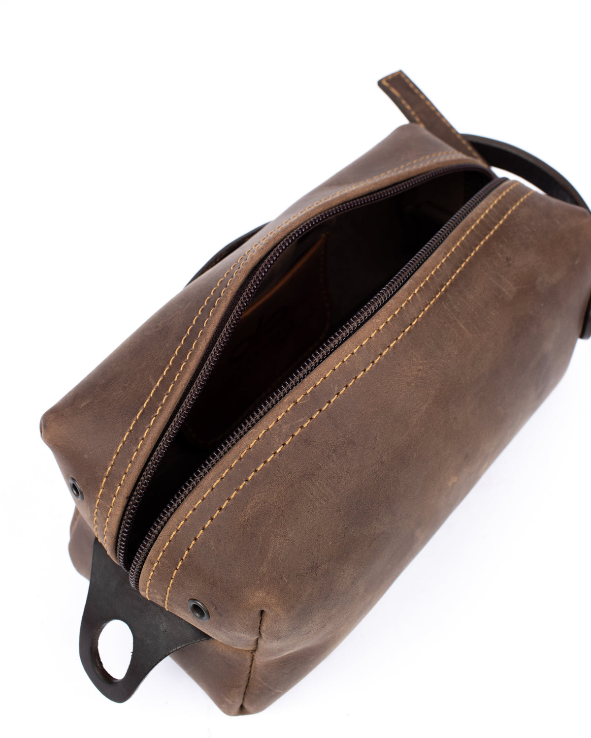 Scout Dopp Kit Brown Crazy Horse & Dark Brown detail 3