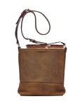 KUURU BAG Brown Cow Hair Flap interior