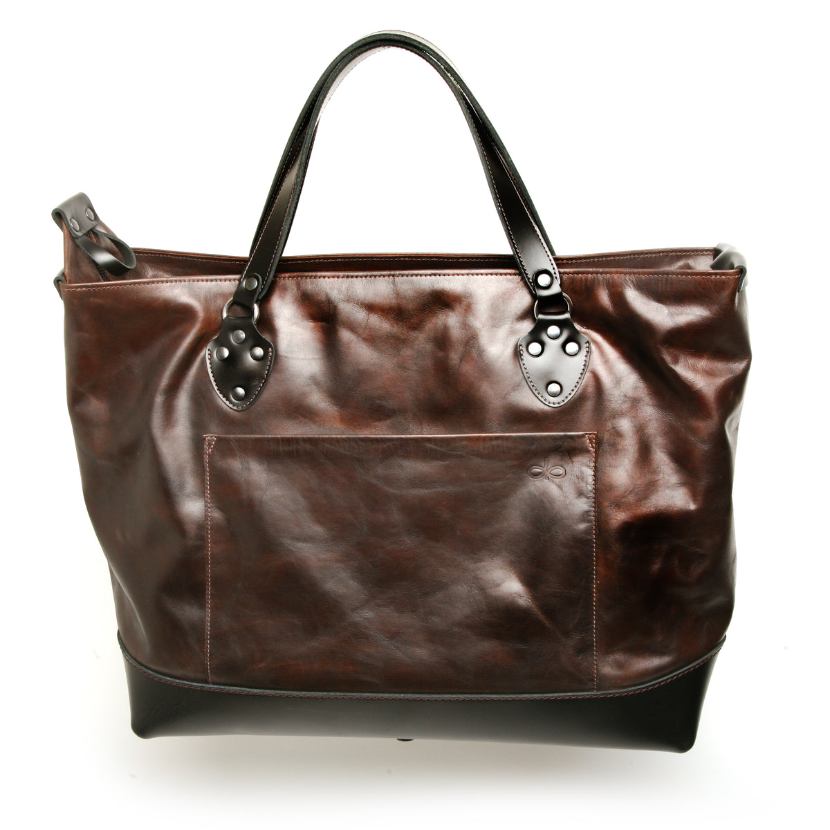 King Tote bag in premium buffalo leather, back view