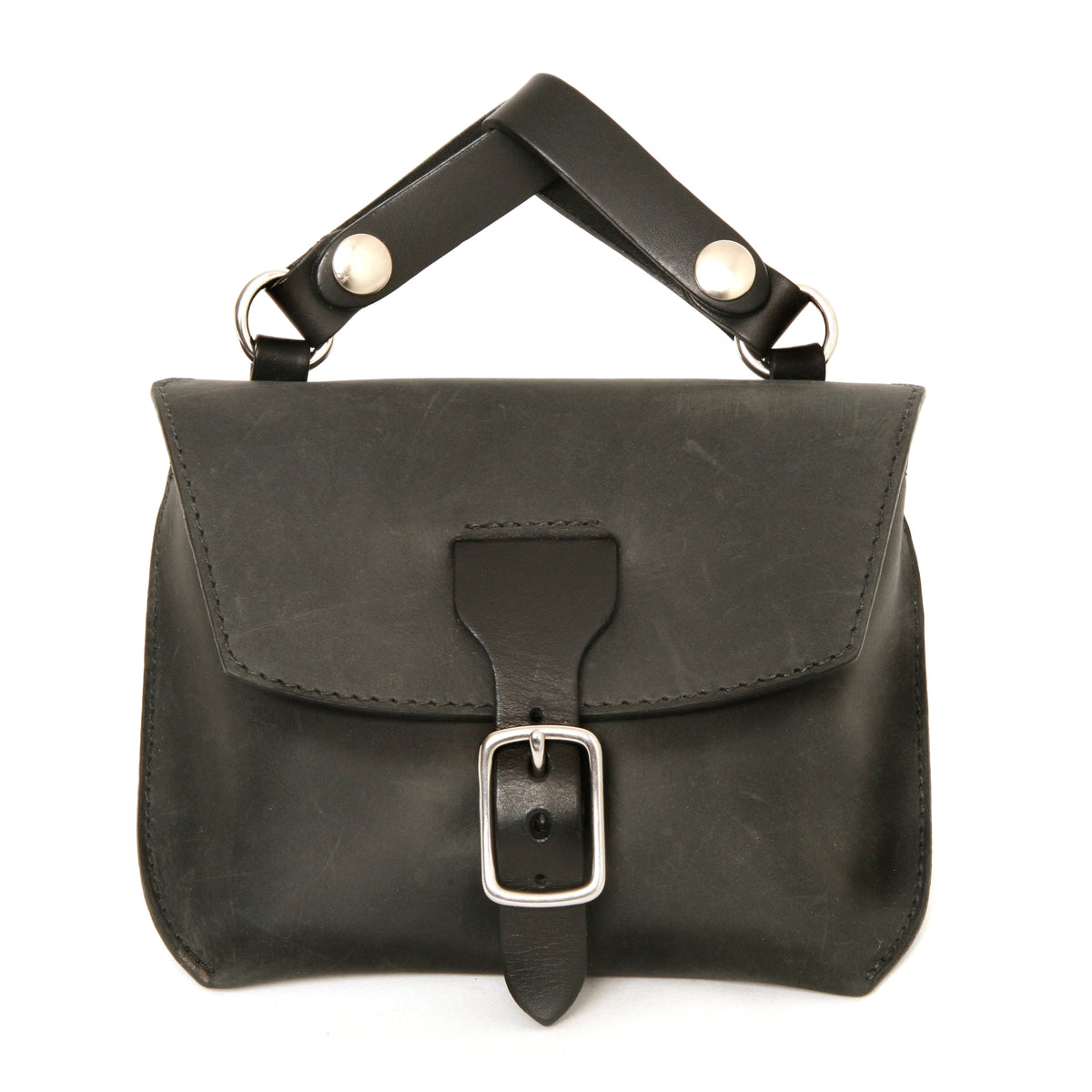 KUURU Traveler leather side bag in black