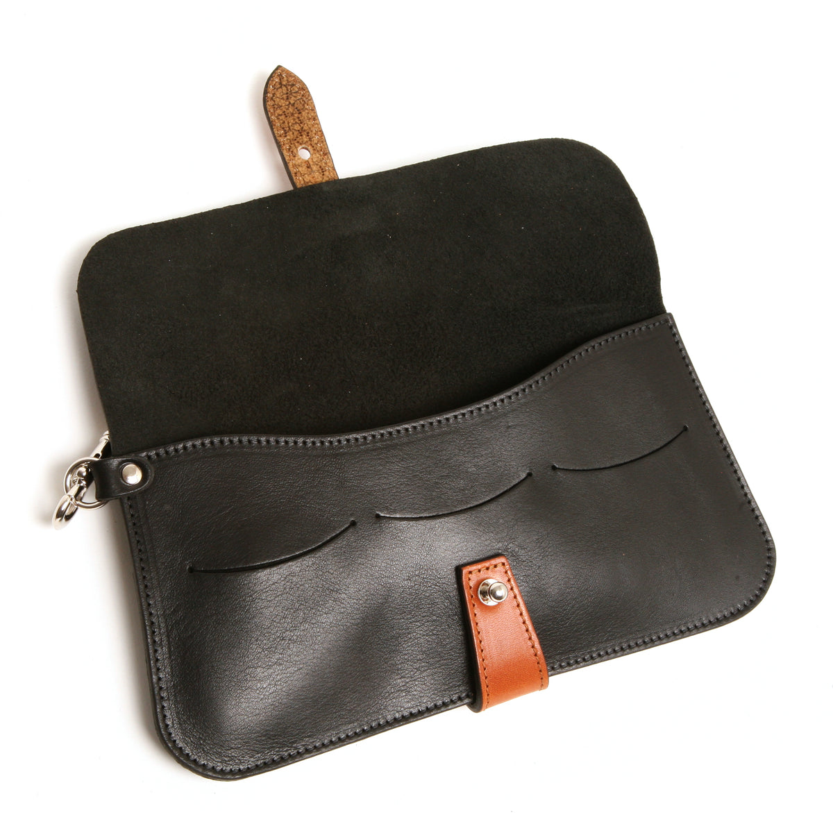 LILY clutch wallet in leather, further detail view