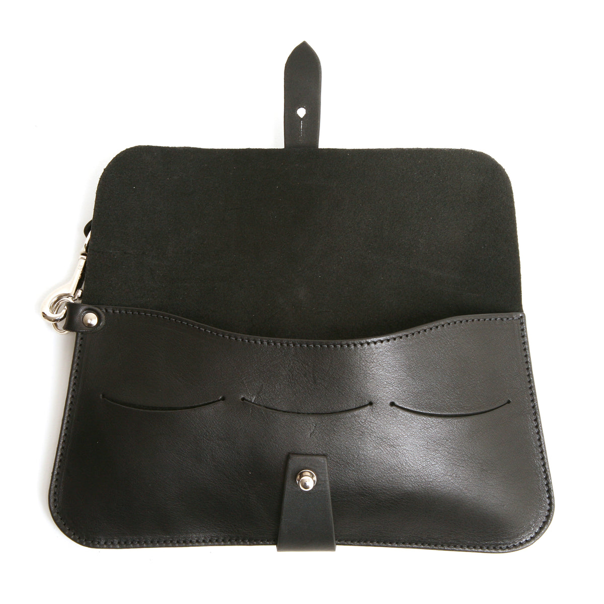 LILY clutch wallet in leather, close-up detail