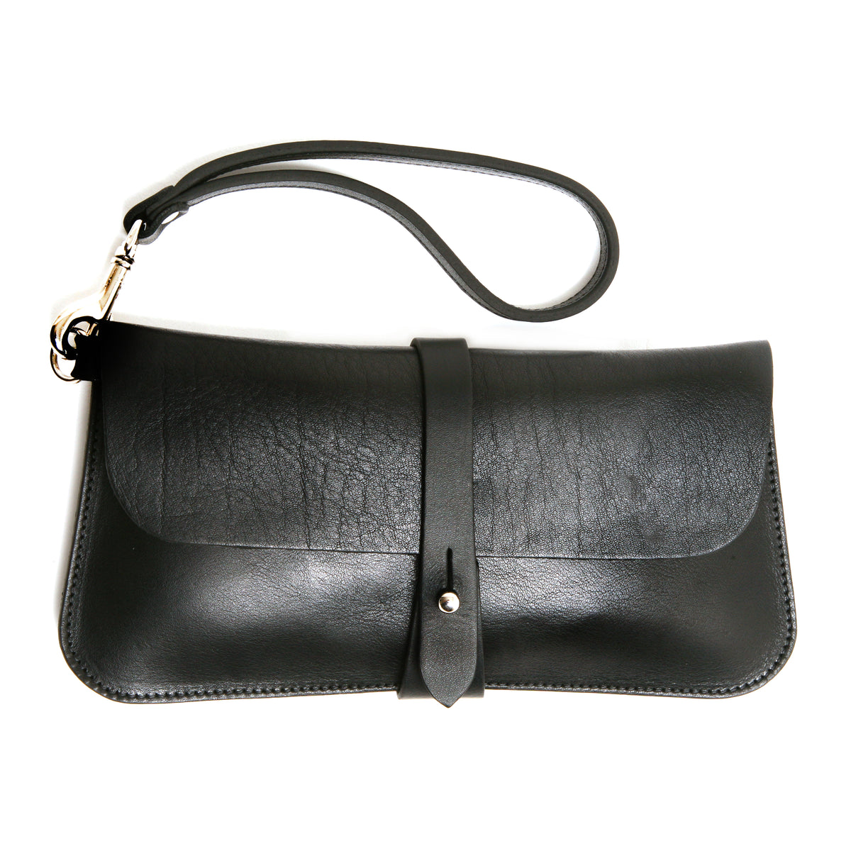 LILY clutch wallet in leather, back view