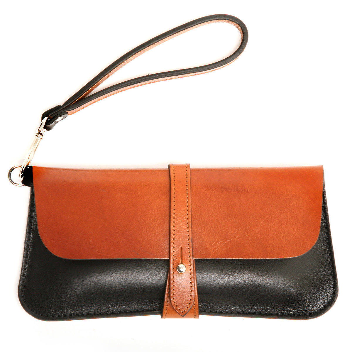 LILY clutch wallet in leather, front view