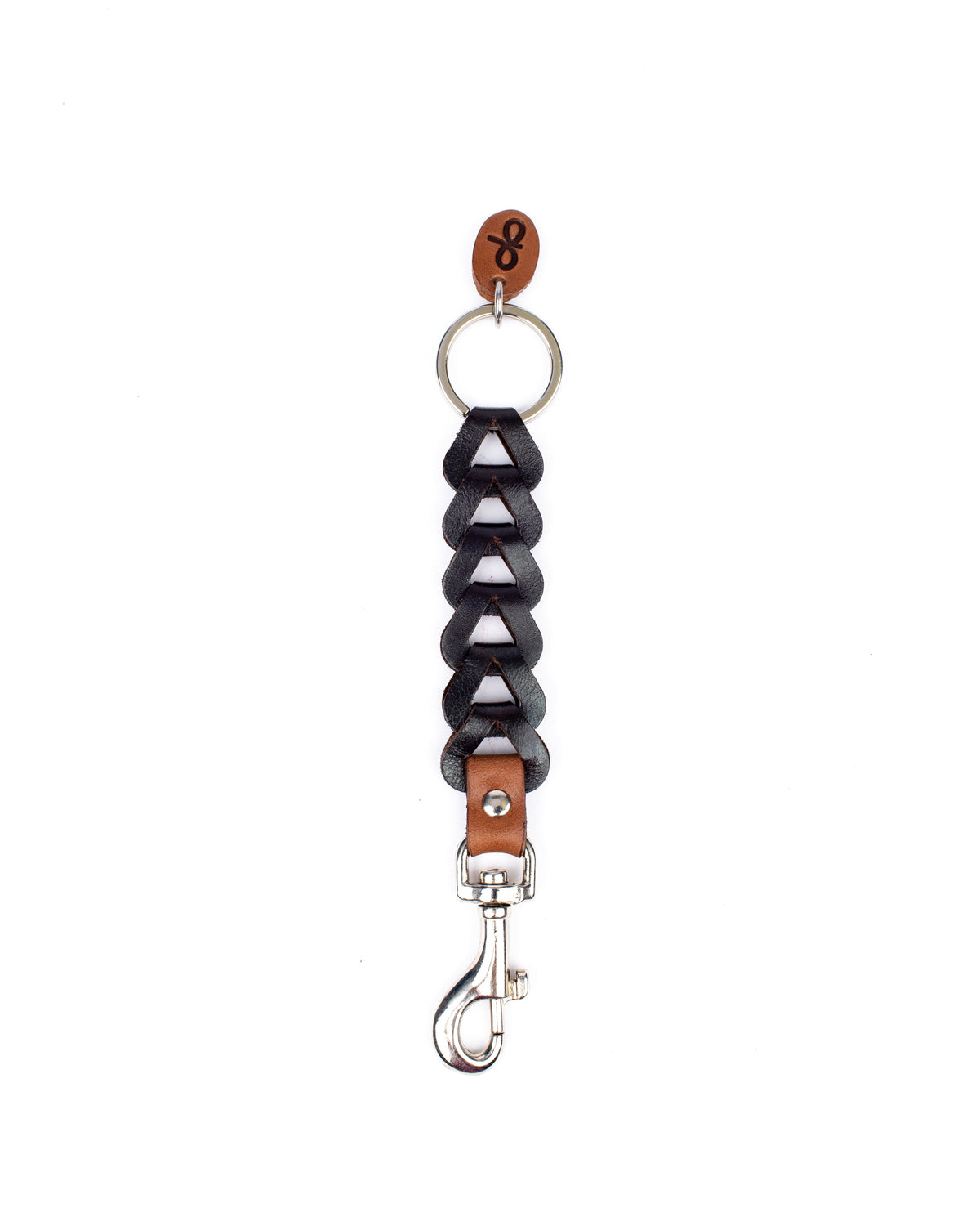 Linked Key Lanyard Dark Brown