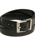 MAGNUM English bridle leather belt, edge detail