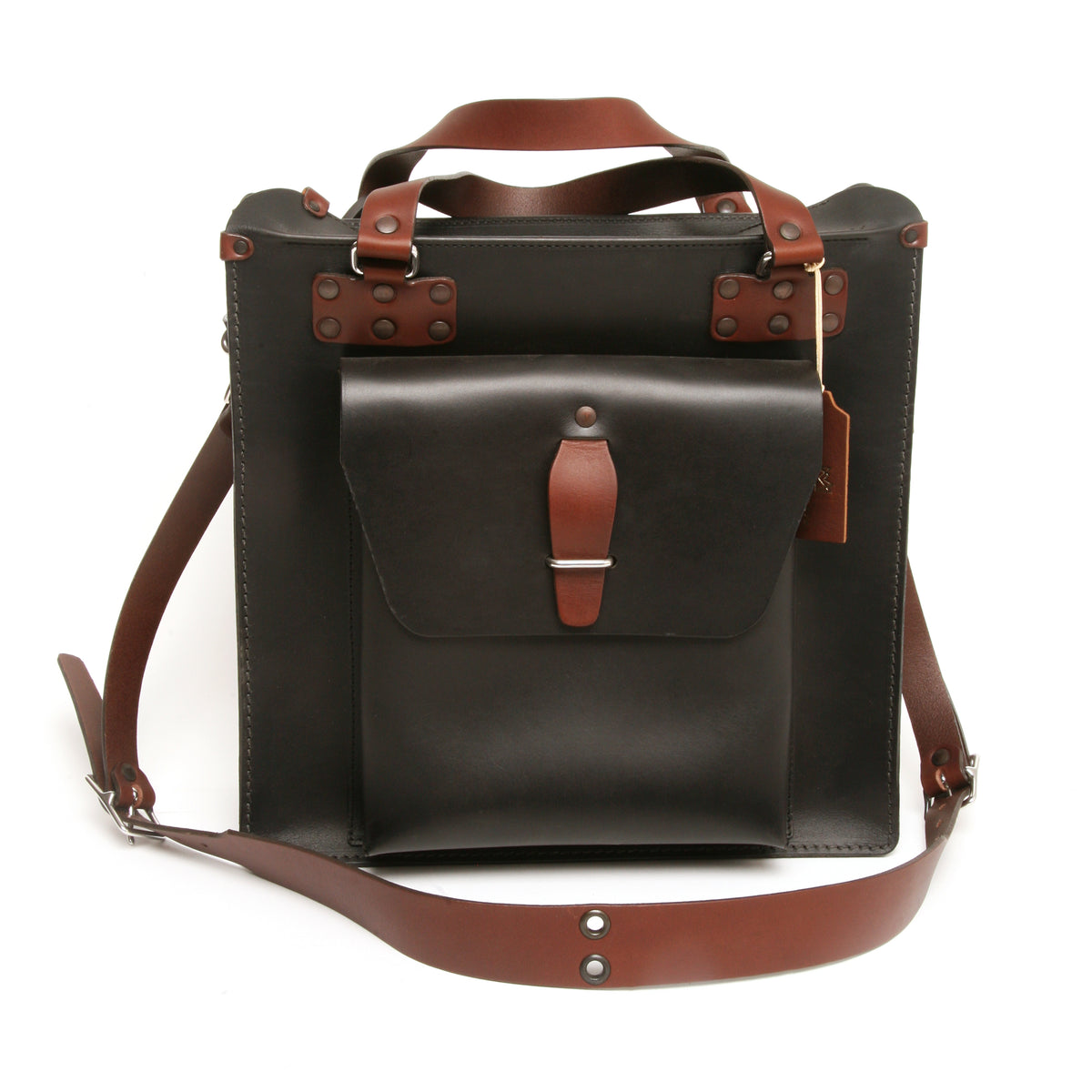 NENJUU plus bag in premium top-quality vegetable-tanned leather, back view