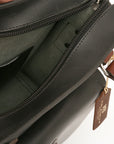 NENJUU Classic leather bag in black, back view