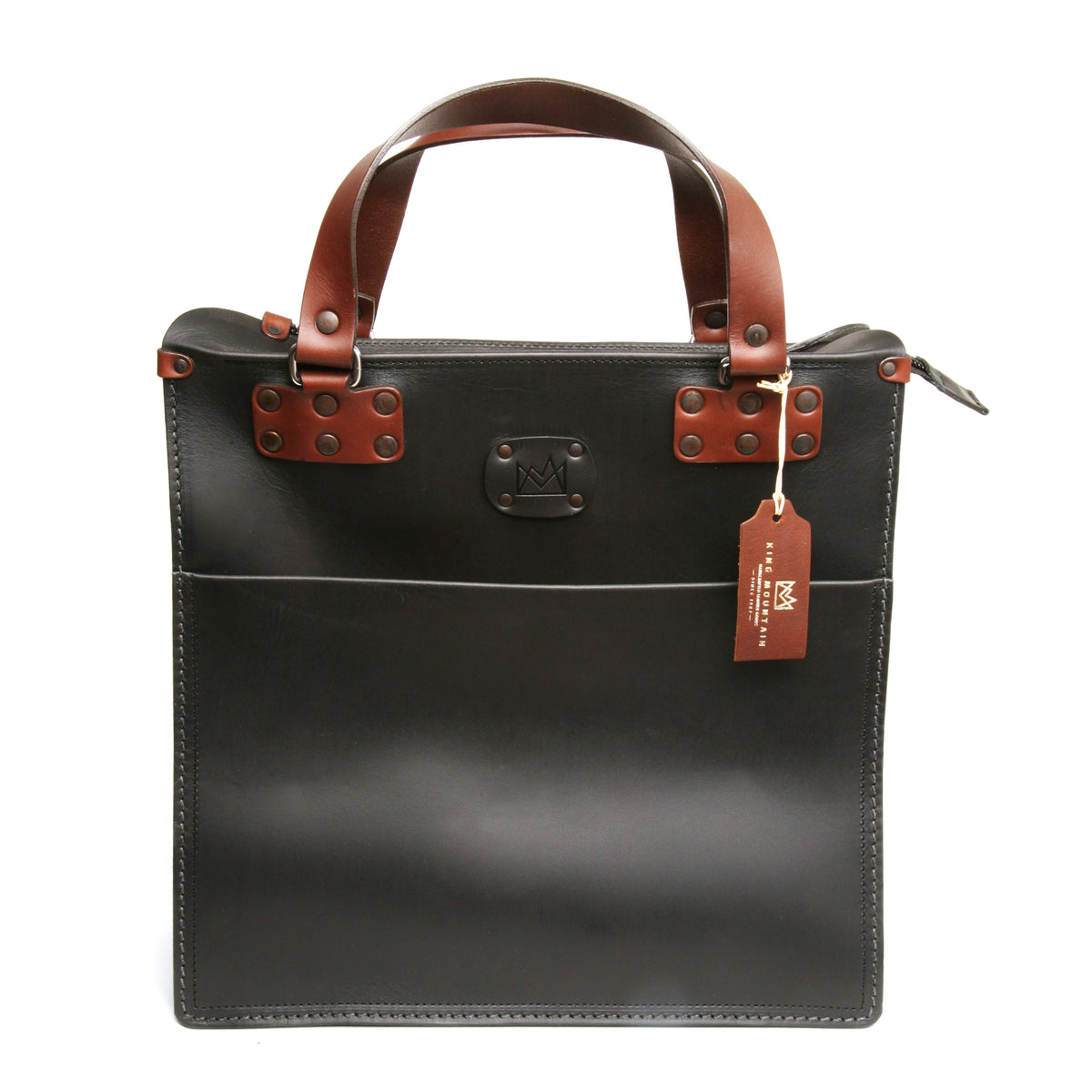 NENJUU classic bag in top-quality vegetable-tanned leather, front view