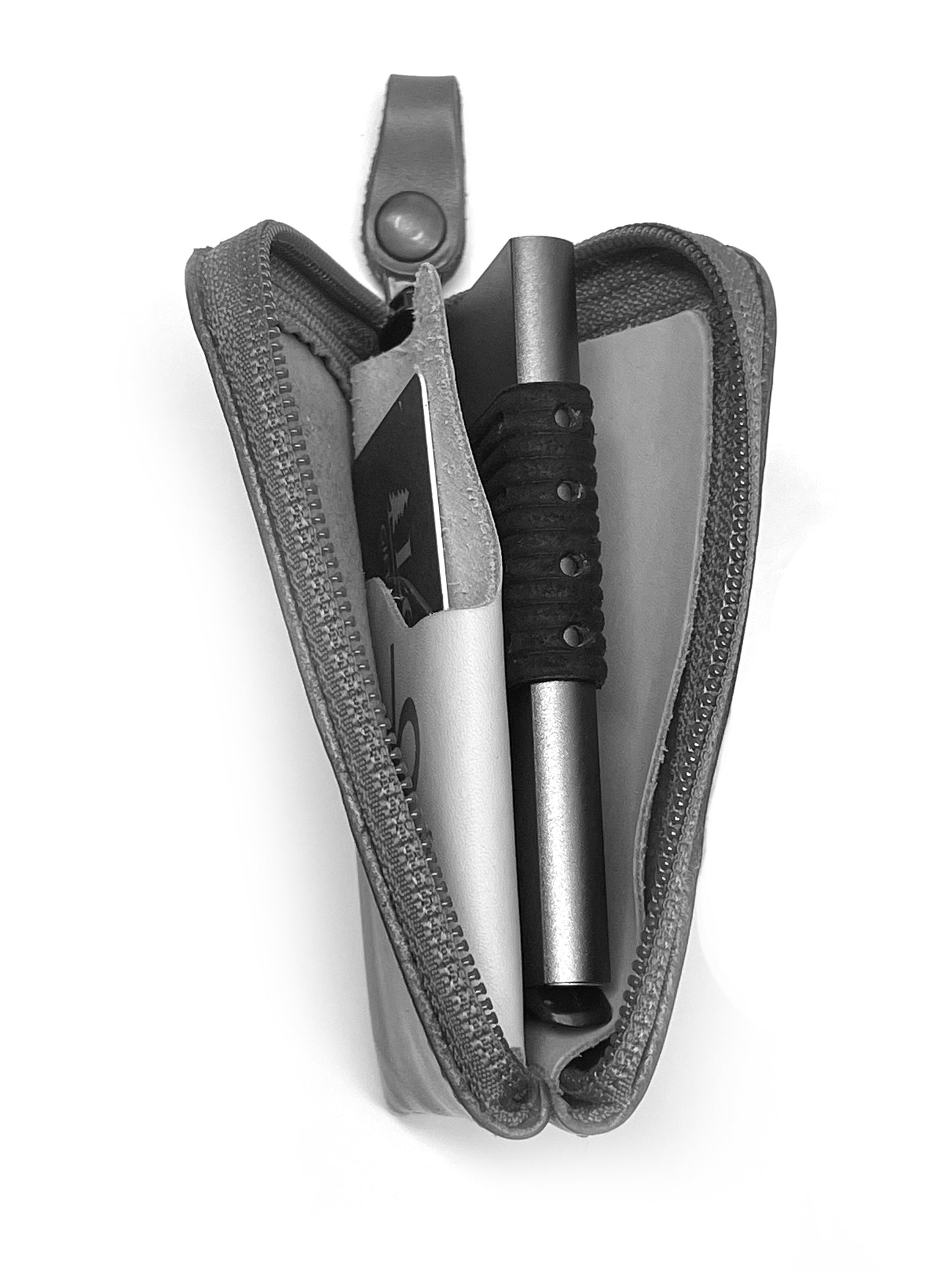 ZIP wallet striped blue&tan with 6 card RFID case