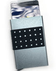 Zip Wallet Norse Themed with an RFID 6 card case in Italian vegetable-tanned leather, further detail view