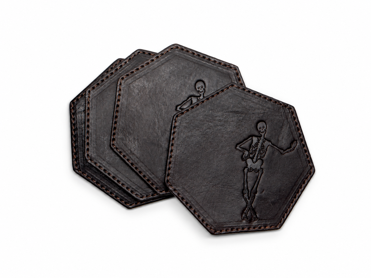 Sous-verres SKELETON à 7 côtés