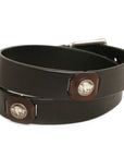 TRIO BUFFALO English bridle leather belt, laid flat