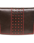 YANAGI wallet LTD edition perforated in vegetable-tanned leather, back view
