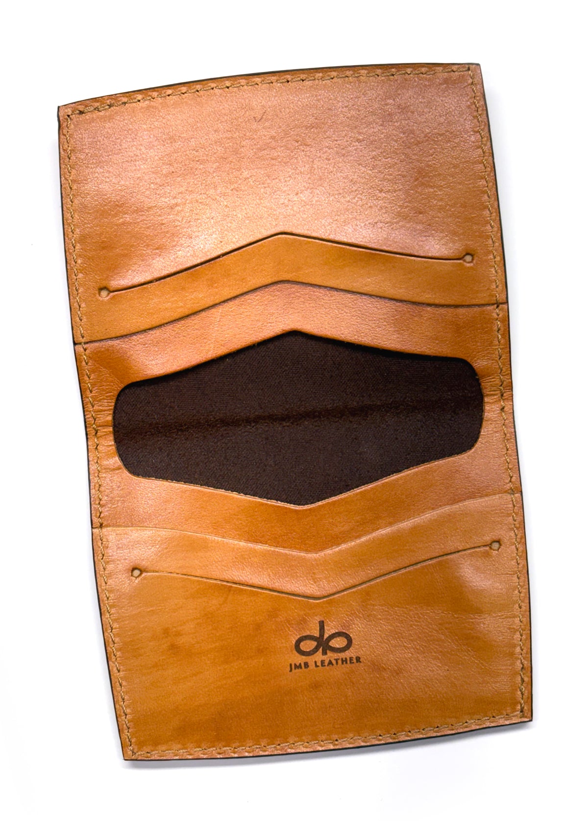 Yanagi wallet in vegetable-tanned leather, alternate angle (photo 2)