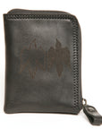 Zip Wallet Norse Themed with an RFID 6 card case in Italian vegetable-tanned leather, alternate angle