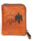 Zip Wallet Norse Themed with an RFID 6 card case in Italian vegetable-tanned leather, additional view