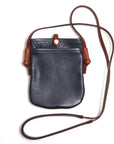 ZOOP mini satchel bag in leather, back view