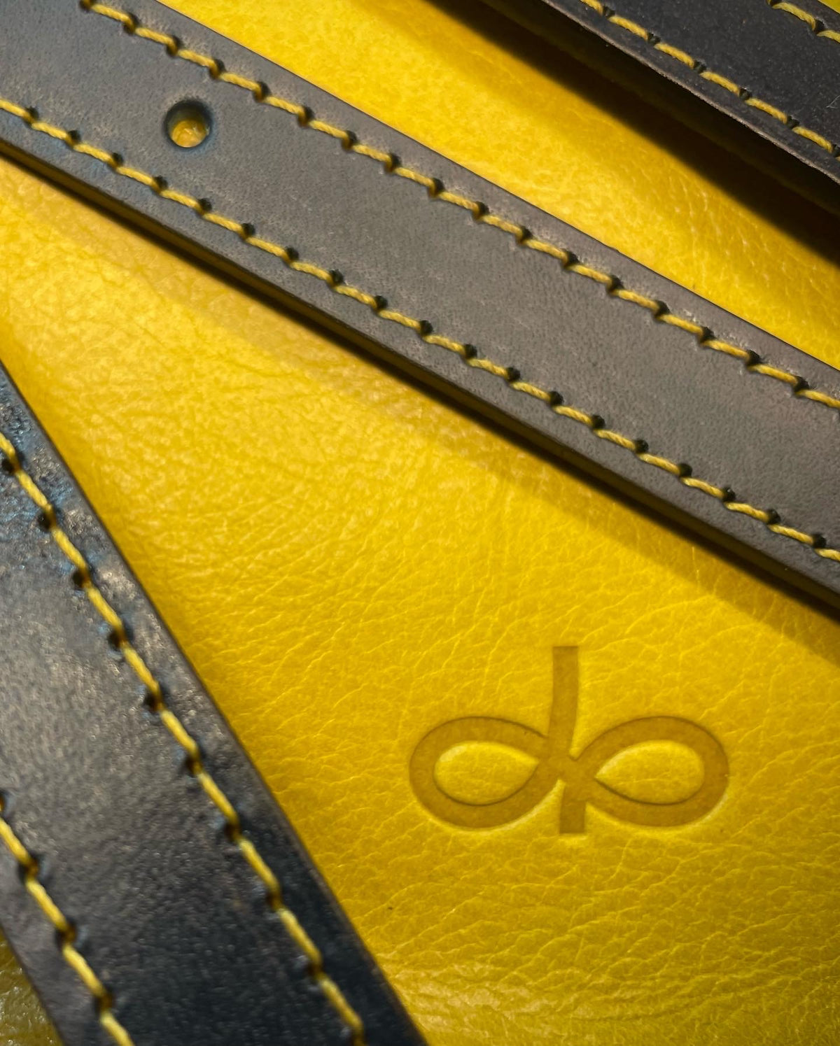 KIKI Chartreuse Yellow bag in leather, hardware detail