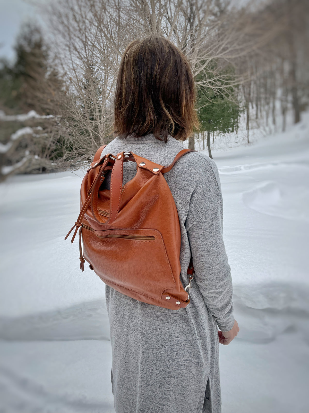 VILLA SAK leather backpack