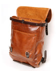 LUSK buffalo leather backpack, side opening