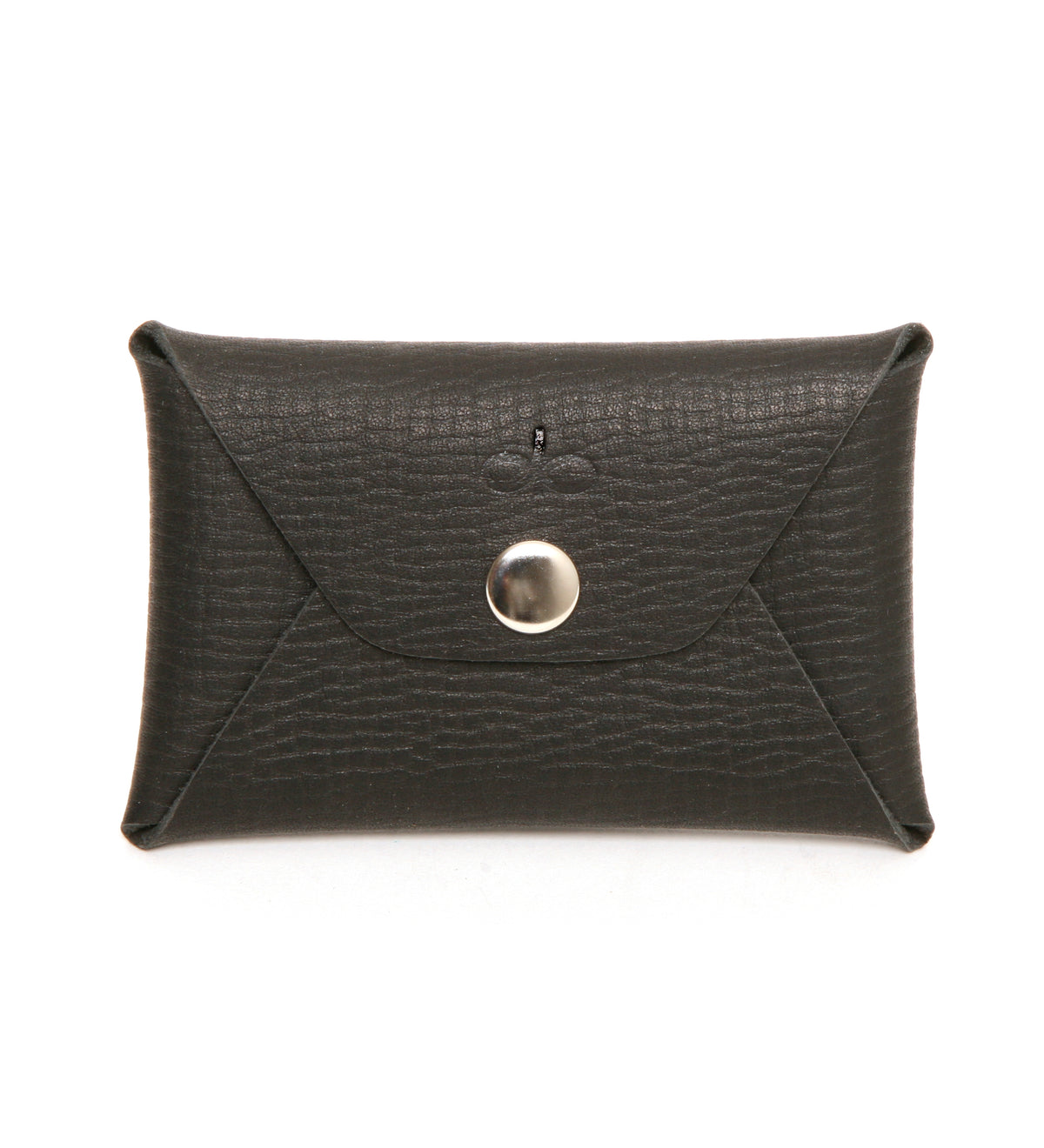 Origami Card case wallet in one-piece leather construction, skived folds, interior card slots