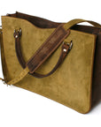 CHAGA Tote LTD in green nubuck, interior