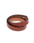 Double wrap cuff in 8oz English bridle leather, clasp detail