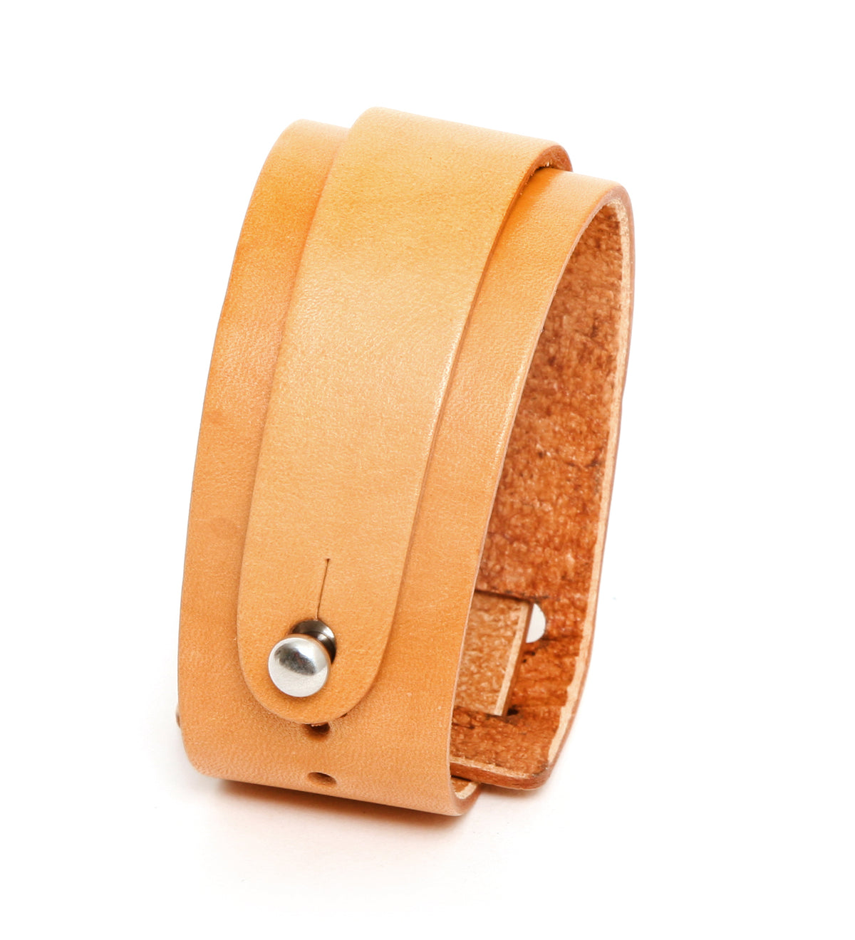 GEMINI leather cuff bracelet in natural