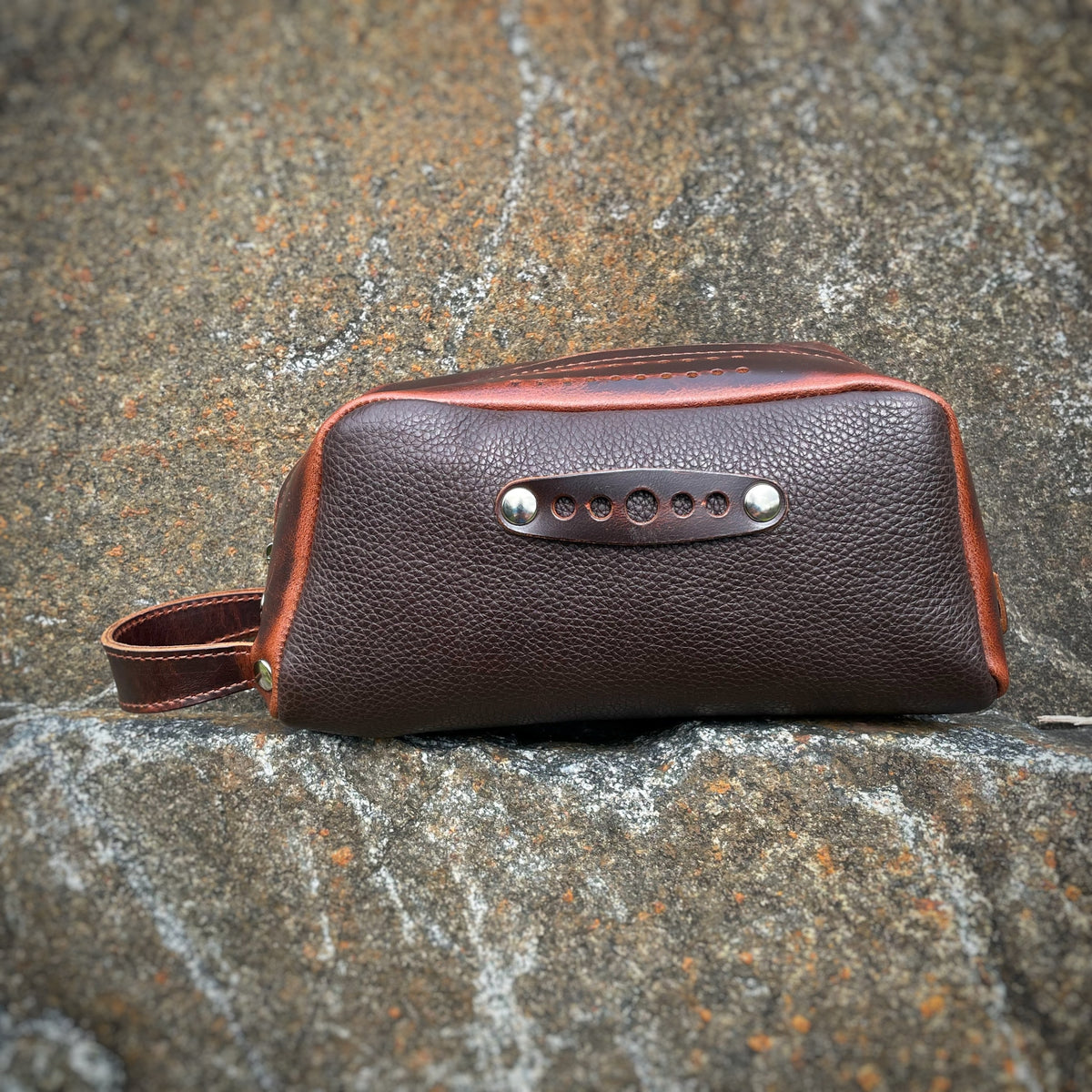 KONA two-tone leather travel bag