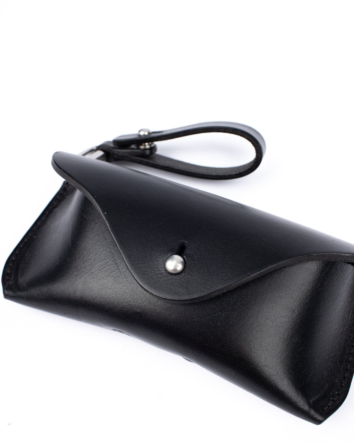 Leather eyeglass hard case, alternate view