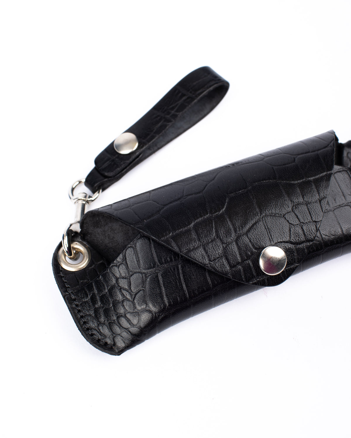Slim leather eyeglass case, alternate view