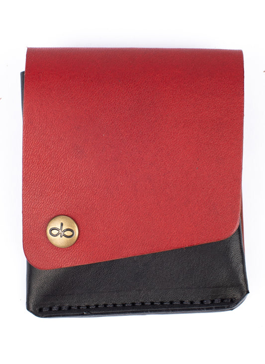 Piegato minimalist wallet red & black
