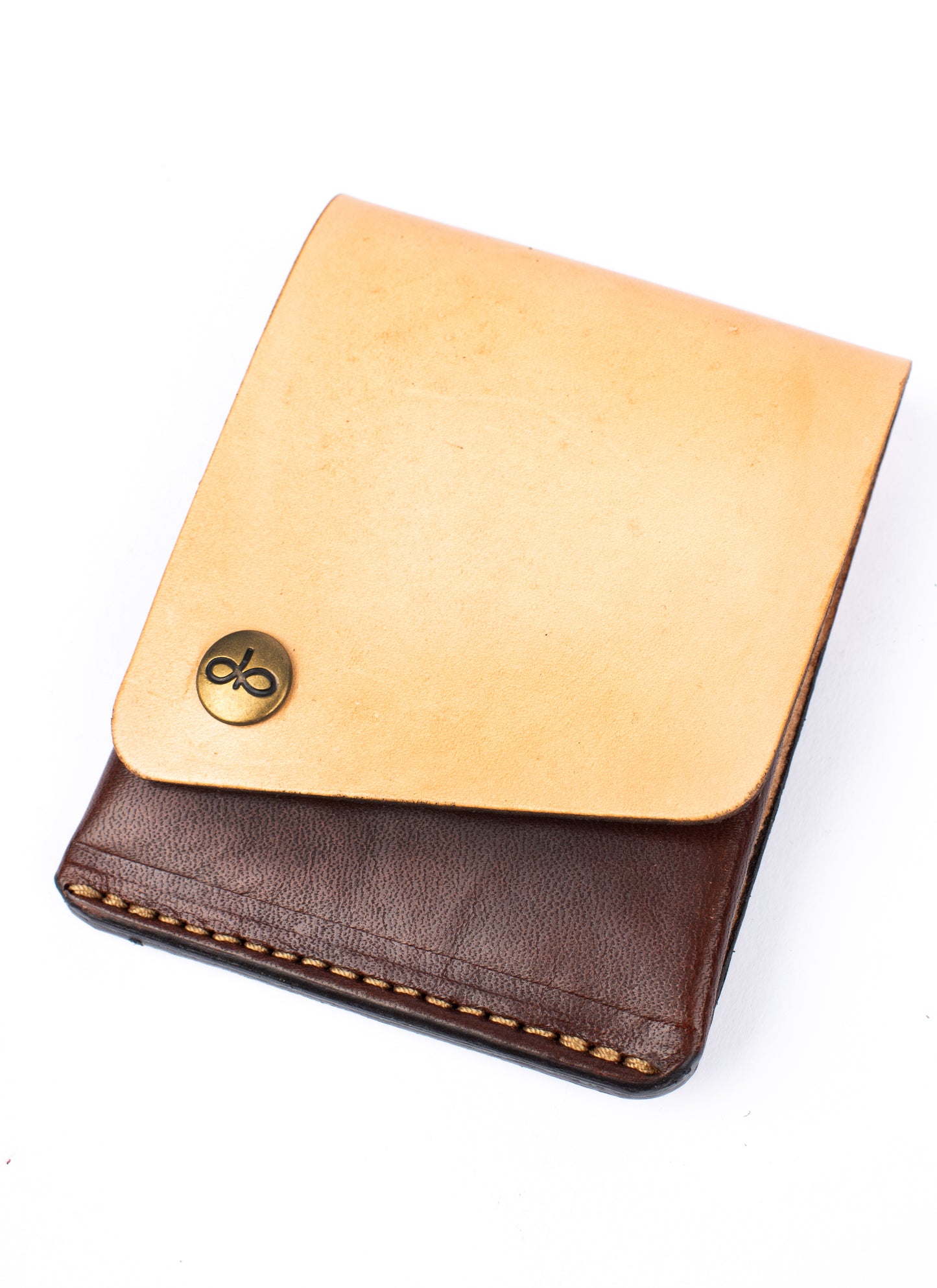 Piegato minimalist wallet natural & medium brown
