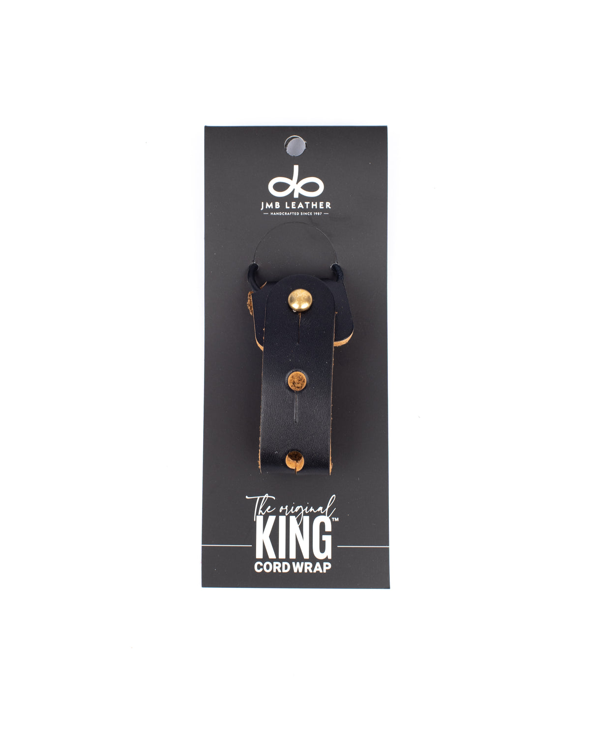 Large King Cord Wrap in leather, alternate angle