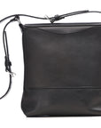 KUURU Bag LG black leather bag, buckle detail