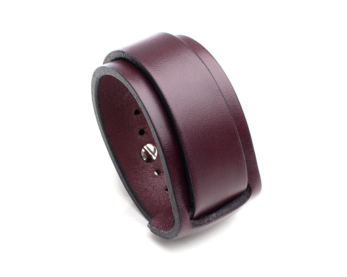 GEMINI leather cuff bracelet, alternate view