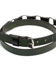 BRIDLE+RINGS English bridle leather belt, ring detail