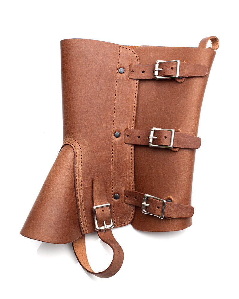 ENGINEER BOOT SPATS in leather, side view